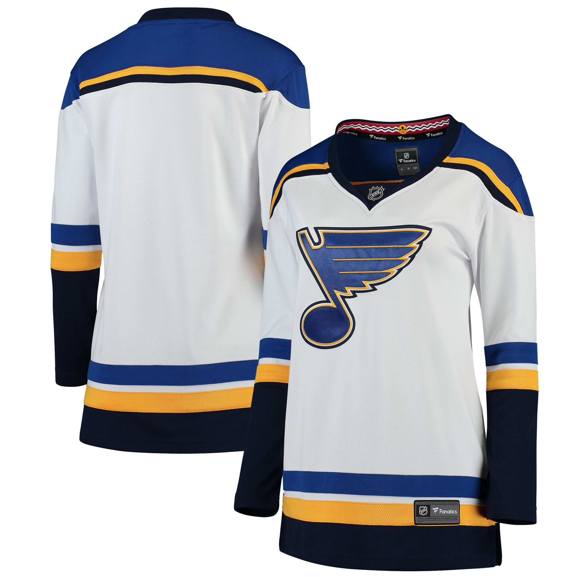 St. Louis Blues White Away Breakaway NHL Jersey Women's