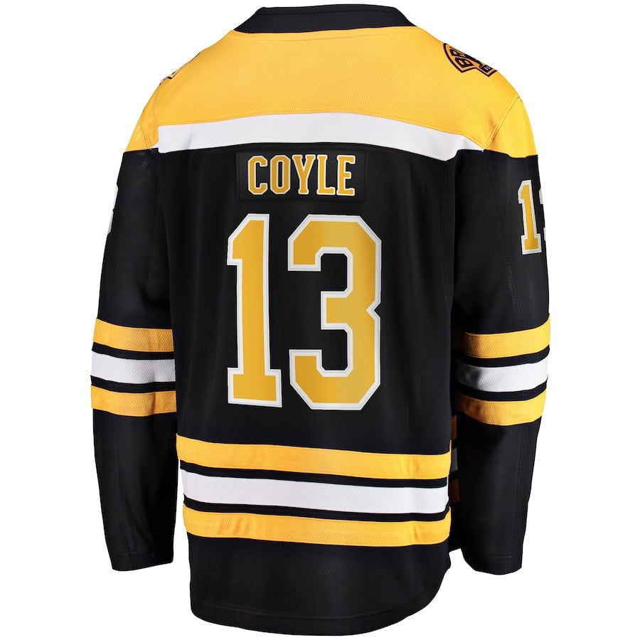 Charlie Coyle 13 Boston Bruins Home Breakaway Black NHL Jersey Men's