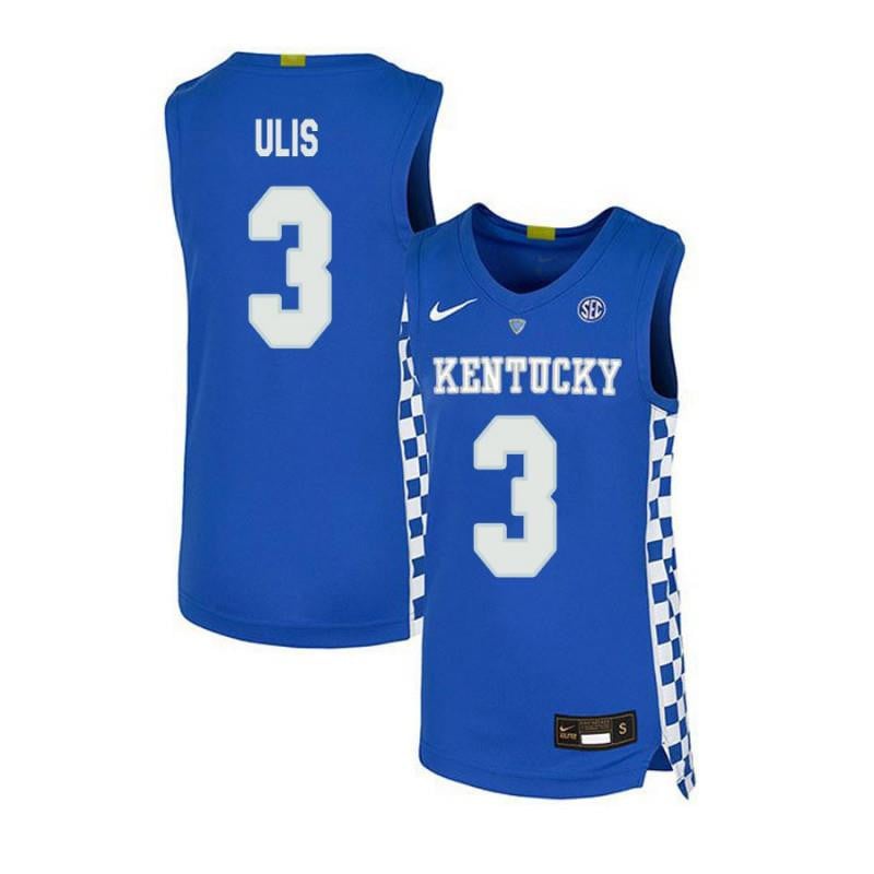 3 Tyler Ulis Royal Blue Elite Kentucky Wildcats NCAA Jersey Men's