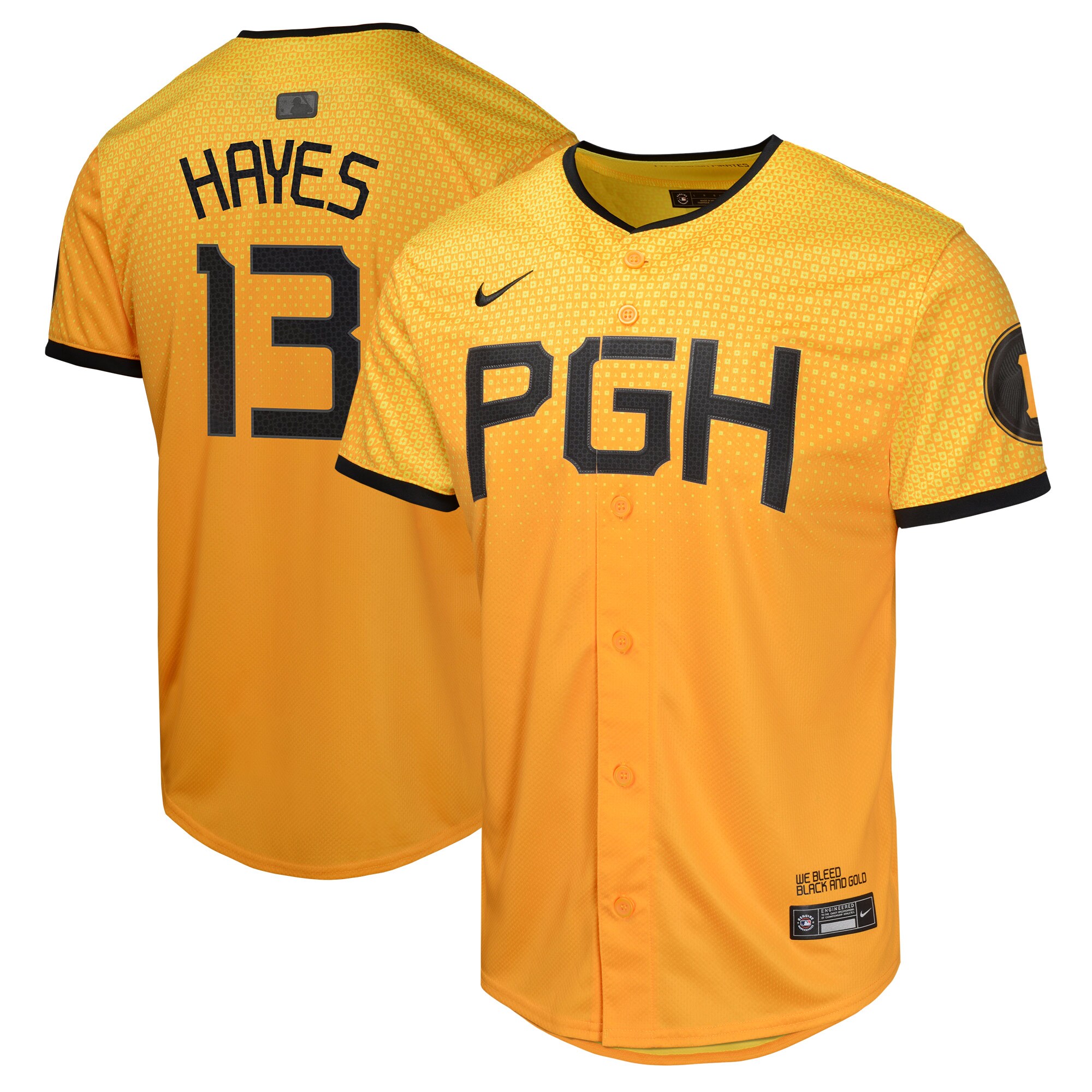 Pittsburgh Pirates Ke'Bryan Hayes Gold City Connect Limited Player MLB Jersey Youth