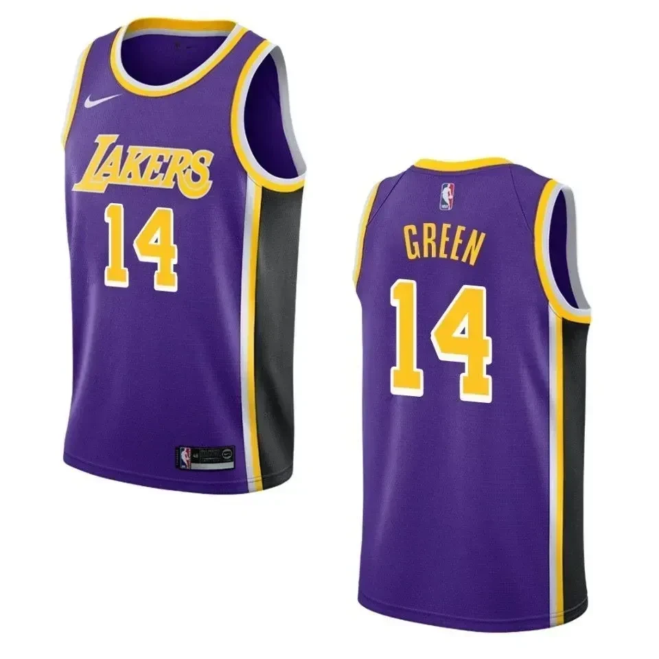Los Angeles Lakers 14 Danny Green Statement Swingman Purple NBA Jersey Men's