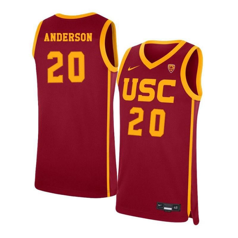 20 Ethan Anderson Red Elite USC Trojans NCAA Jersey Men's