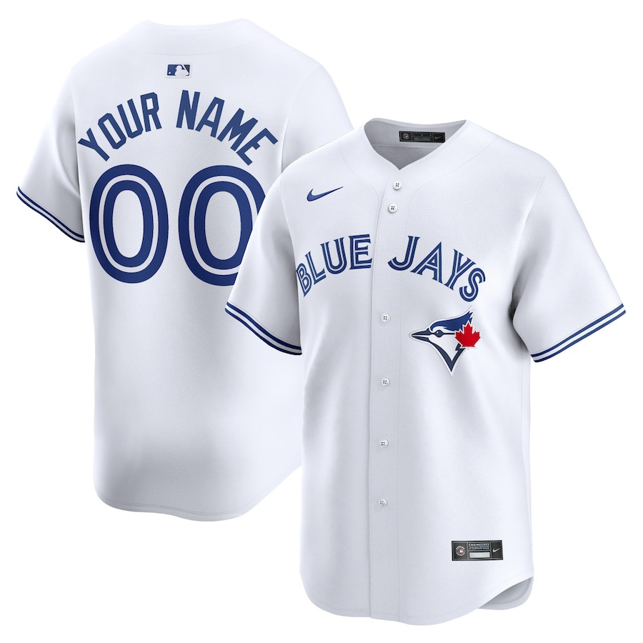 Toronto Blue Jays Home Limited Custom White MLB Jersey Youth