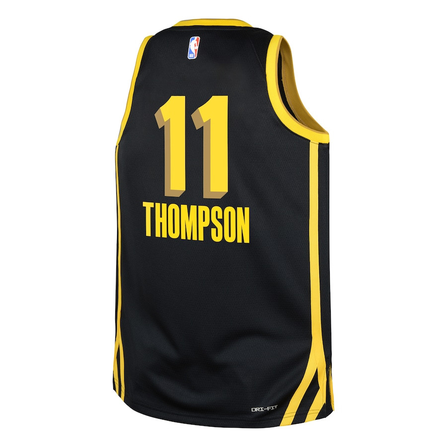 Klay Thompson 11 Golden State Warriors 2023/24 City Edition Swingma Black NBA Jersey Youth