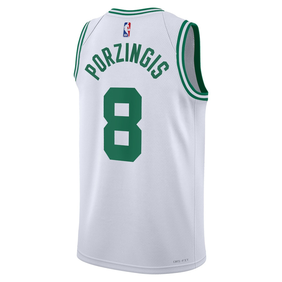 Kristaps Porzingis 8 Boston Celtics Unisex Swingman Association Editio White NBA Jersey Unisex