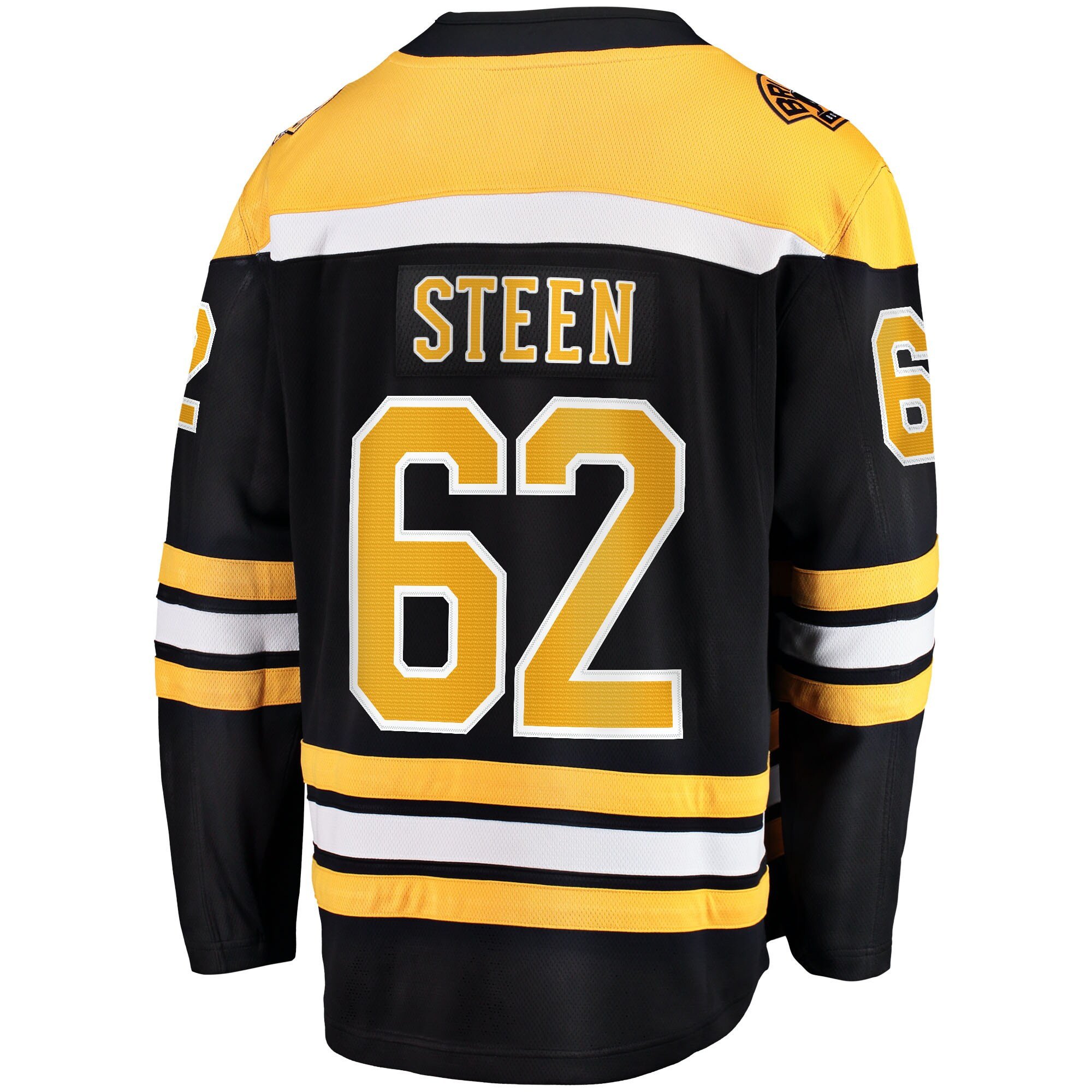 Oskar Steen 62 Boston Bruins Home Breakaway Black NHL Jersey Men's