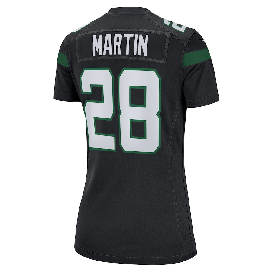 Curtis Martin 28 New York Jets Retired Black NFL Jersey Women's