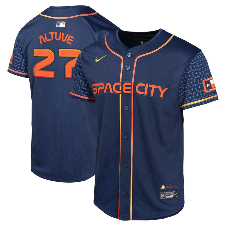 Jose Altuve 27 Houston Astros City Connect Limited Navy MLB Jersey Youth
