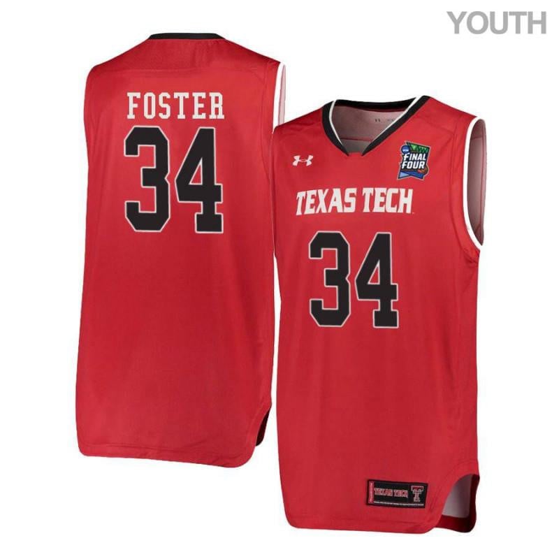 Under Armour 34 Alex Foster Red Texas Tech Red Raiders NCAA Jersey Youth