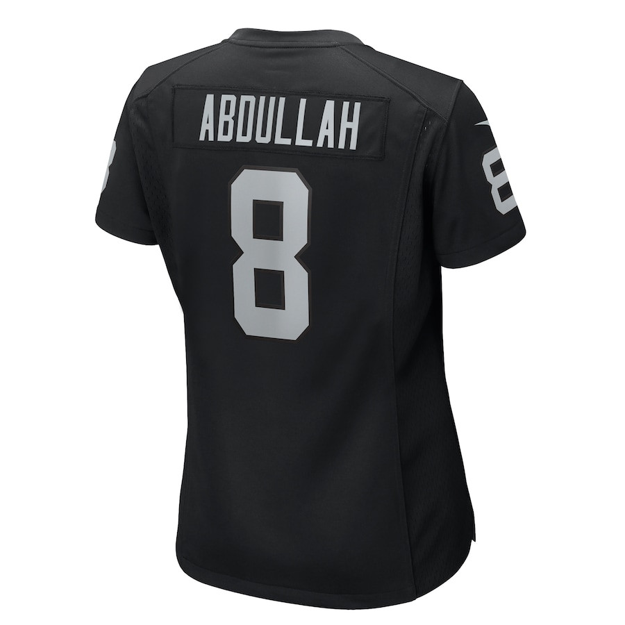 Ameer Abdullah 8 Las Vegas Raiders Team Game Black NFL Jersey Women's