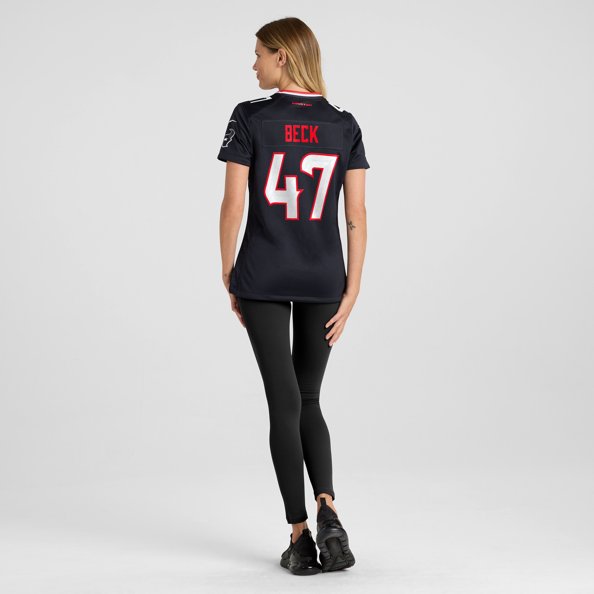 Houston Texans Andrew Beck Navy Team Game NFL Jersey Women's