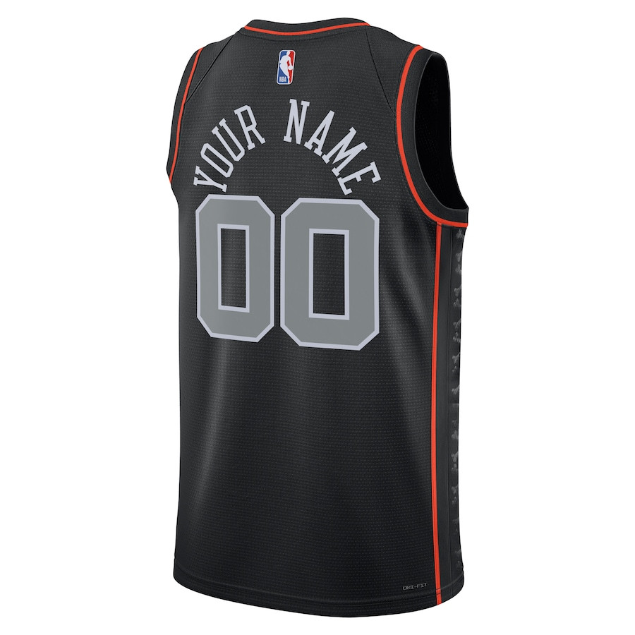 Detroit Pistons 2023/24 City Edition Swingman Custom Black NBA Jersey Men's