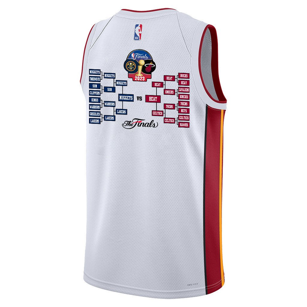 Miami Heat Lineup Road To The Final Champions 2023 Swingman White NBA Jersey Men's