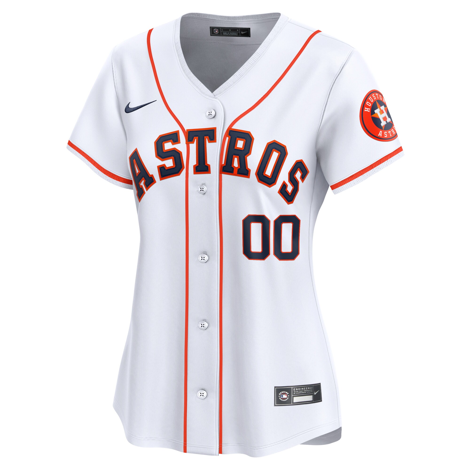 Houston Astros White Home Limited Custom MLB Jersey Women's