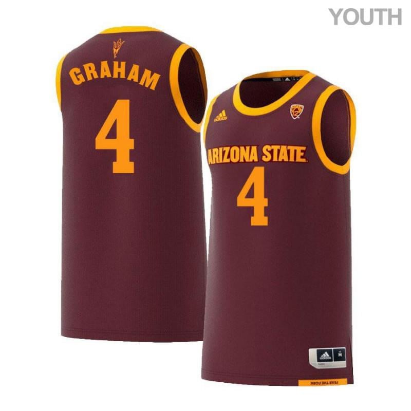 4 Torian Graham Maroon Retro Arizona State Sun Devils NCAA Jersey Youth