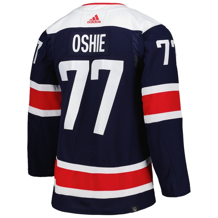 TJ Oshie 77 Washington Capitals Alternate Primegreen Navy NHL Jersey Men's