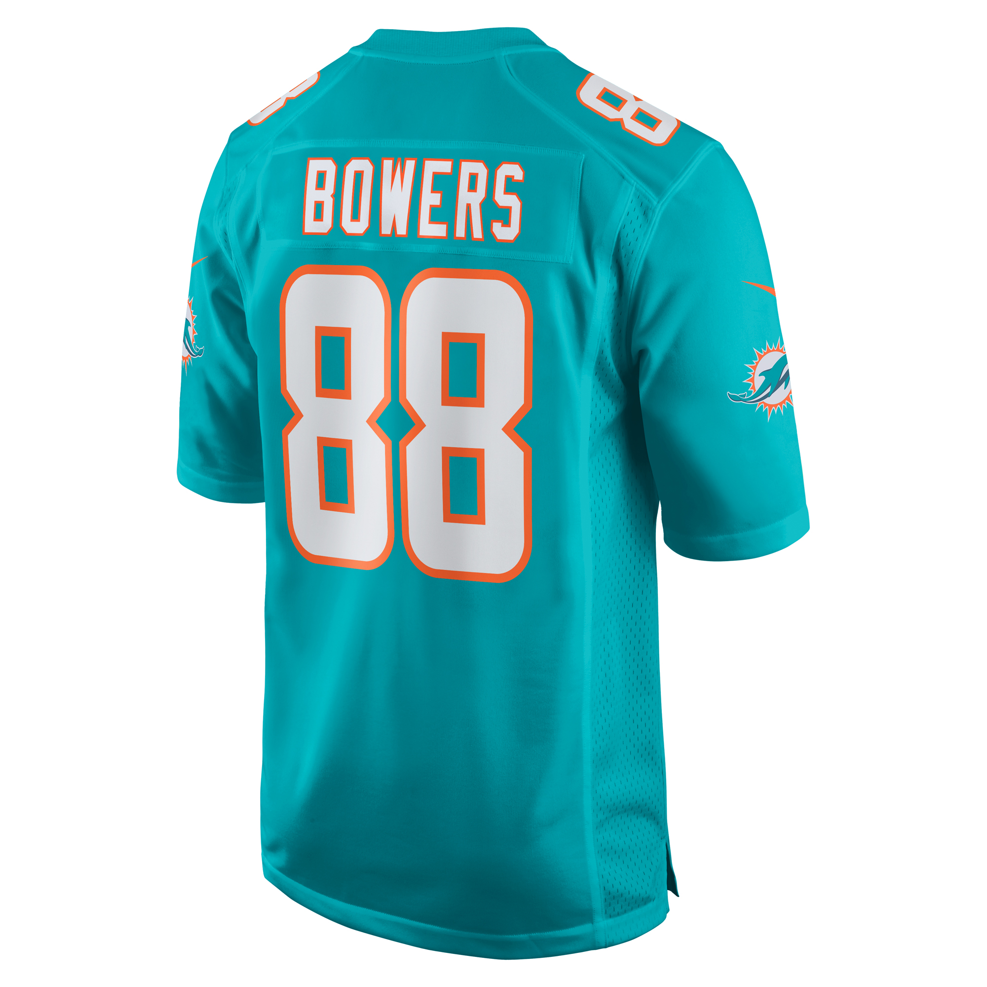 Miami Dolphins Nick Bowers Aqua Team Game NFL Jersey Men's