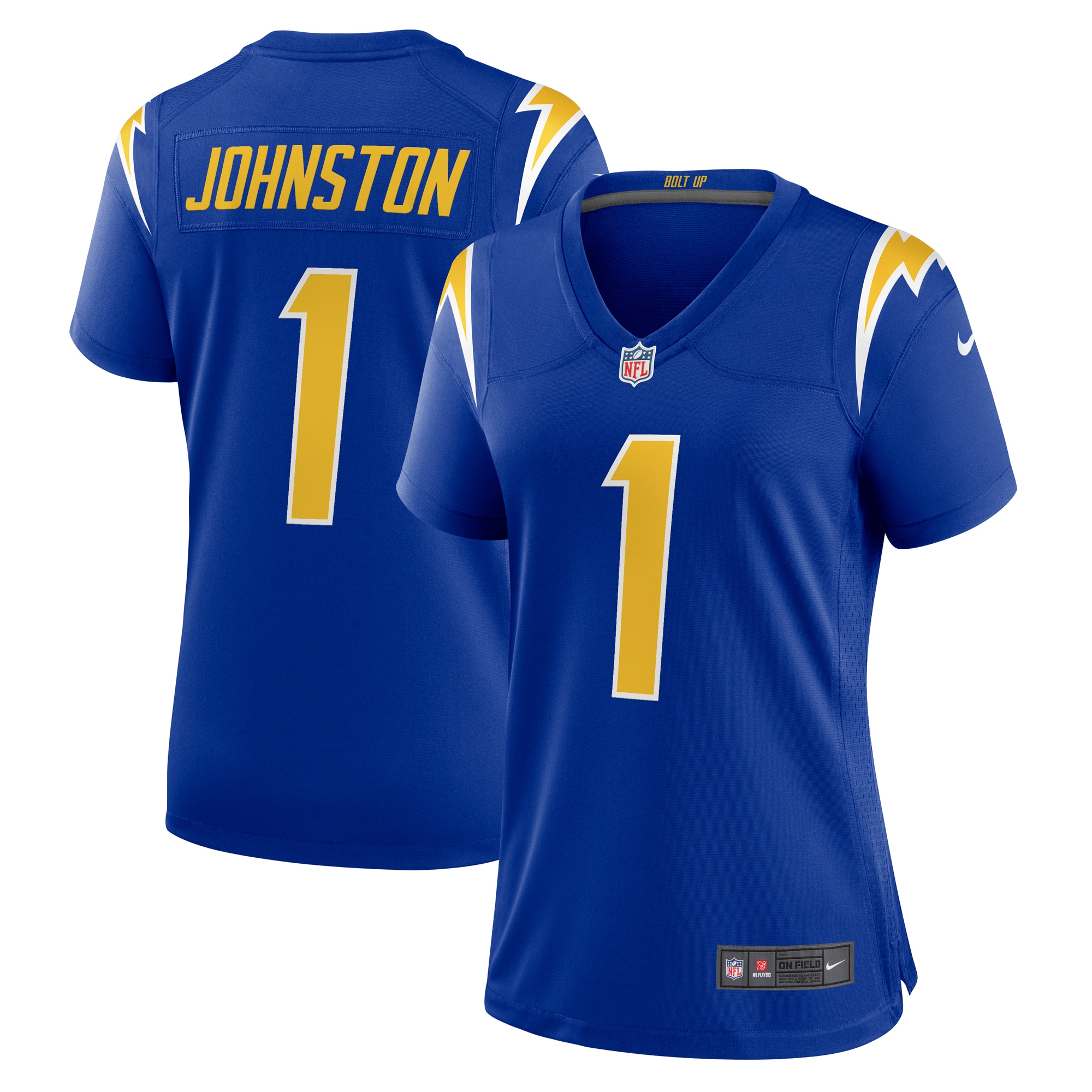 Los Angeles Chargers Quentin Johnston Royal Alternate Game NFL Jersey Women's