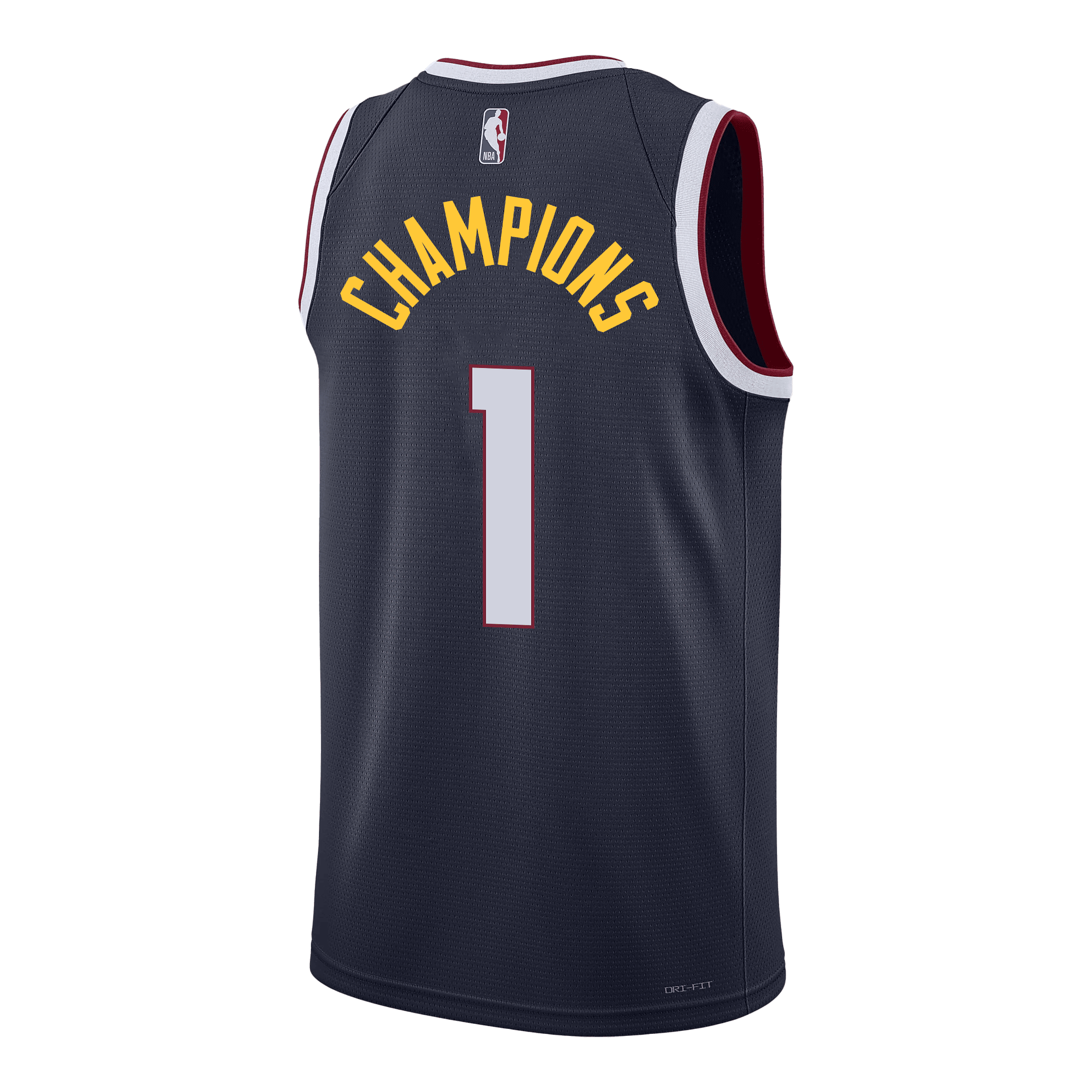 Denver Nuggets The 2023 Champions' Badge Swingman Black NBA Jersey Men's