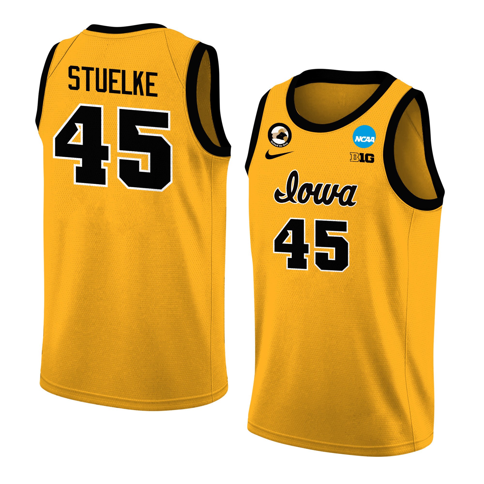 Hannah Stuelke 45 Iowa Hawkeyes 2024 Yellow Unisex NCAA Jersey Unisex