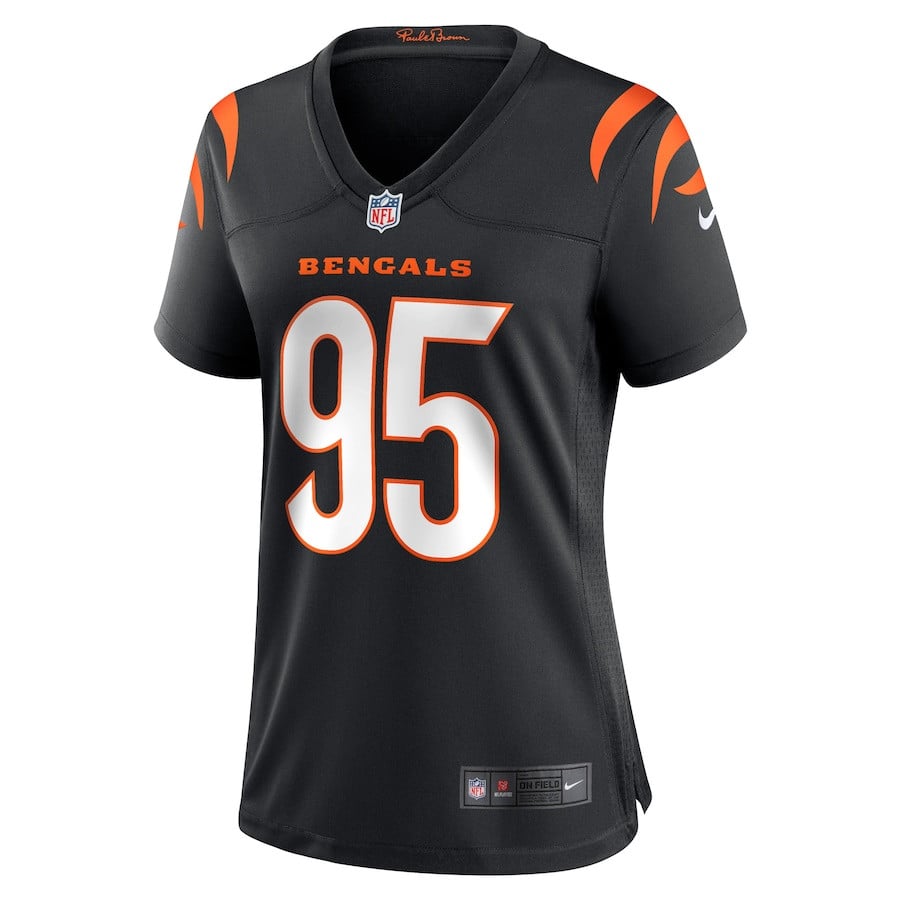Zach Carter 95 Cincinnati Bengals Game Black NFL Jersey Women's