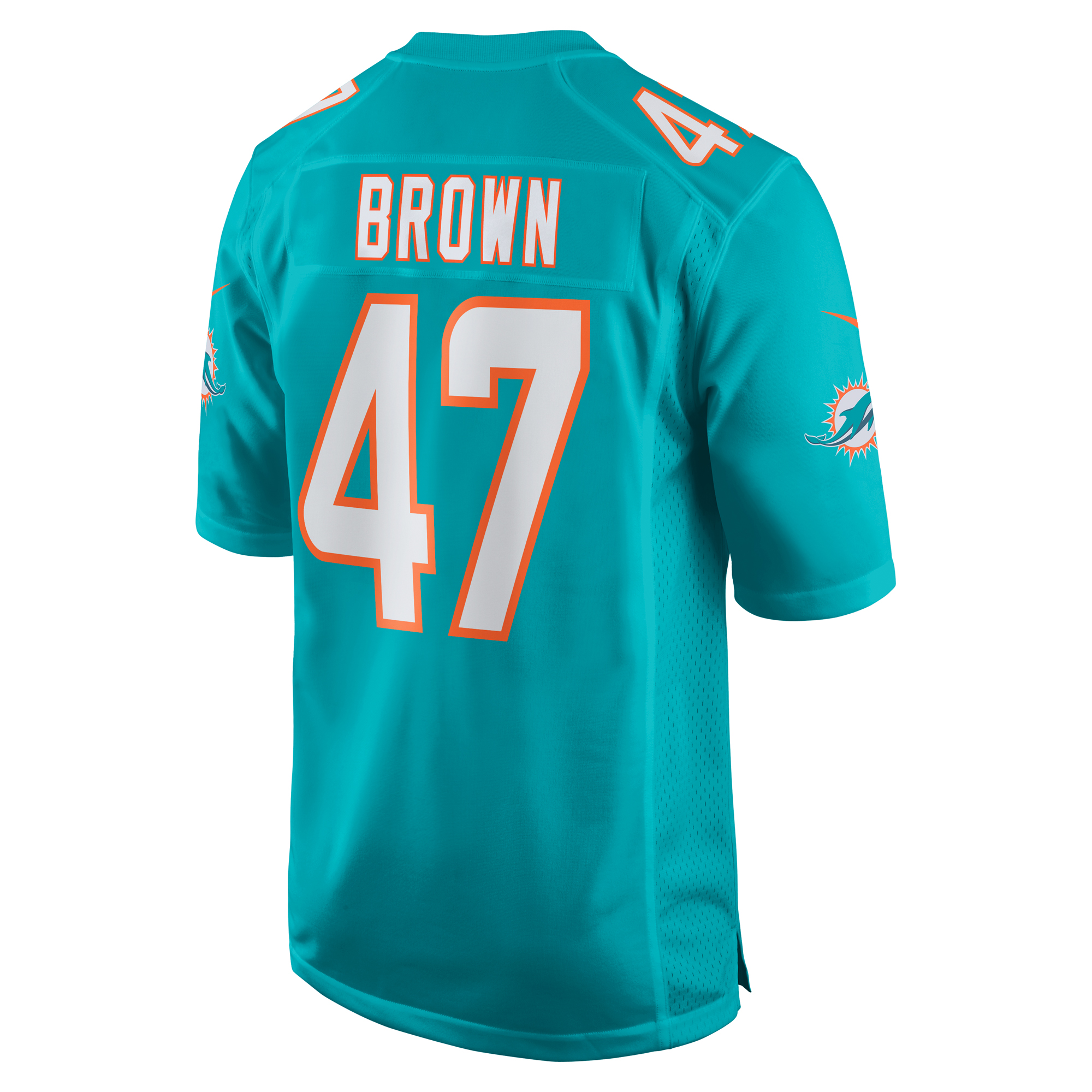 Miami Dolphins Cam Brown Aqua Game NFL Jersey Men's