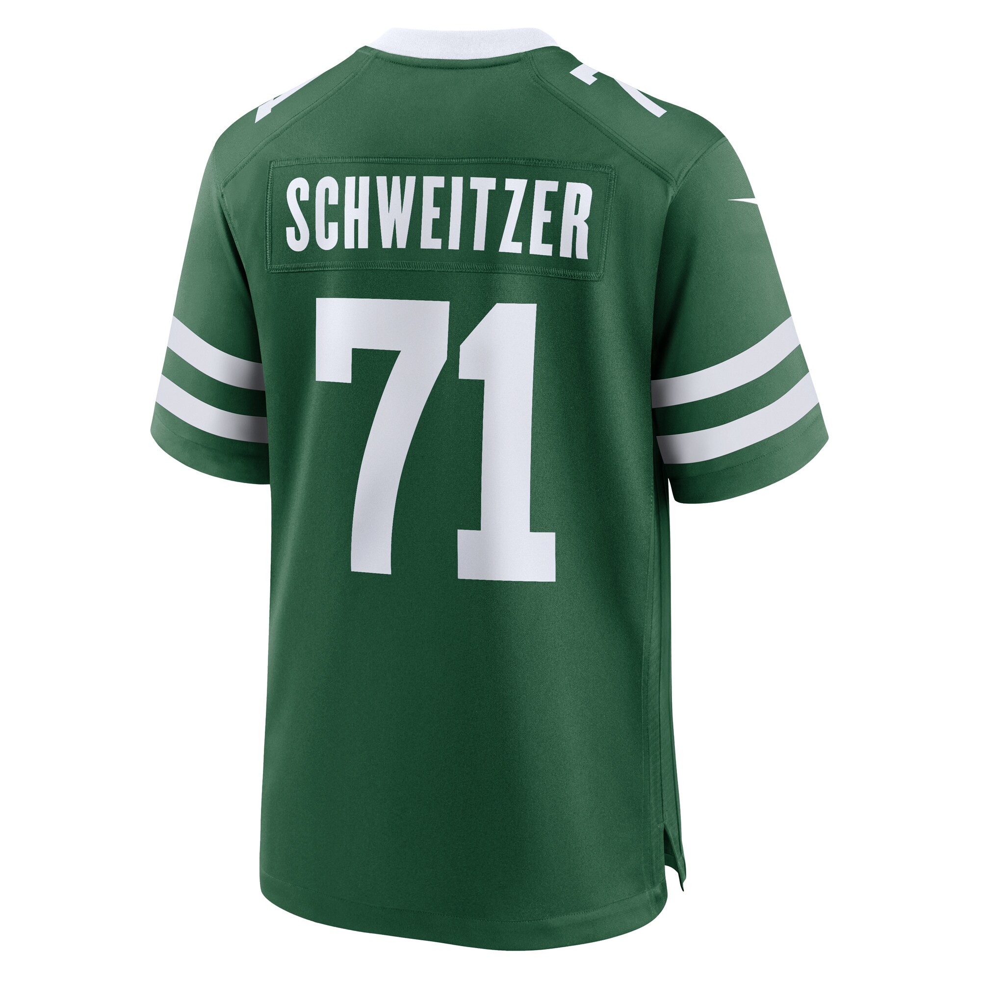 New York Jets Wes Schweitzer Legacy Green Team Game NFL Jersey Men's