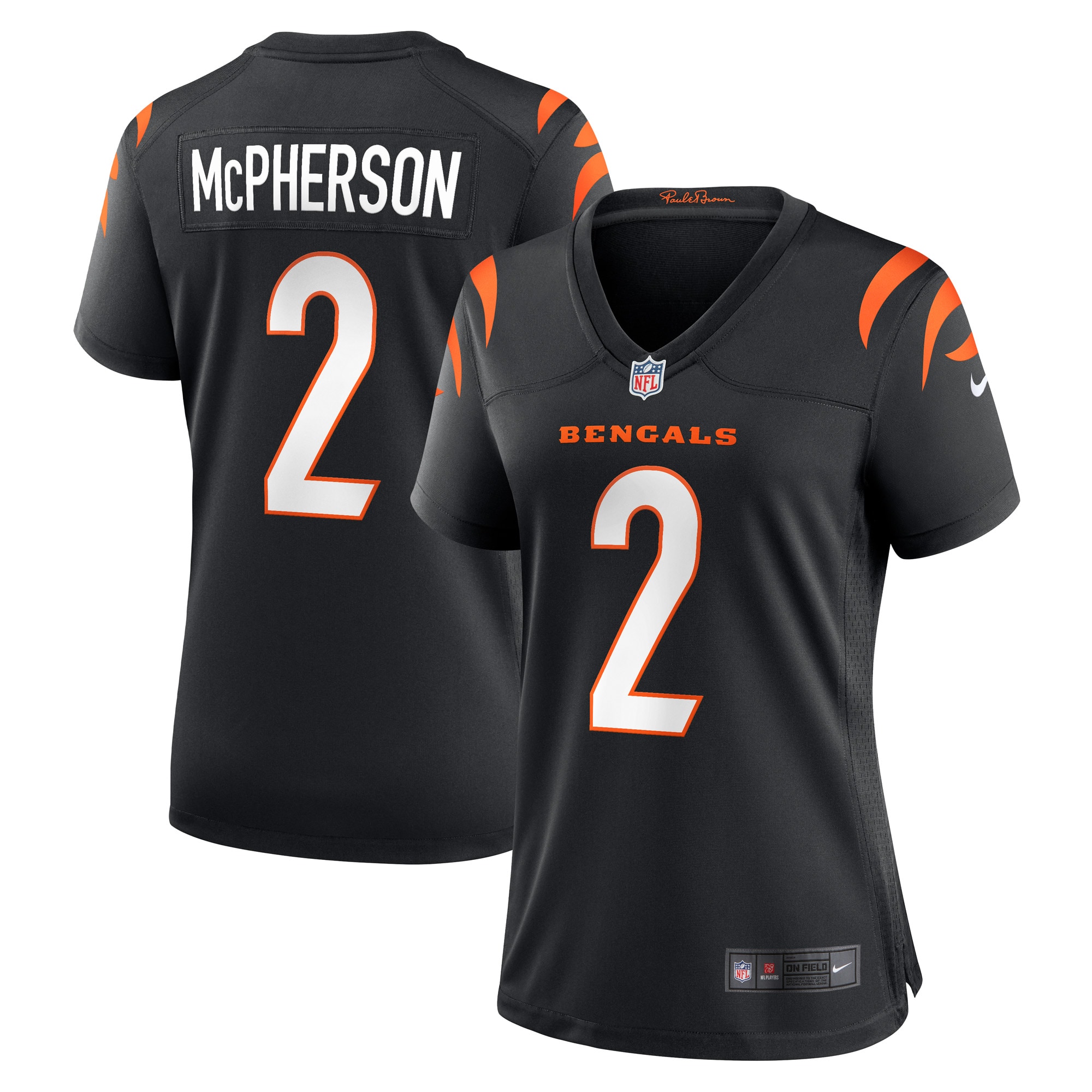 Cincinnati Bengals Evan McPherson Black Game NFL Jersey Women's