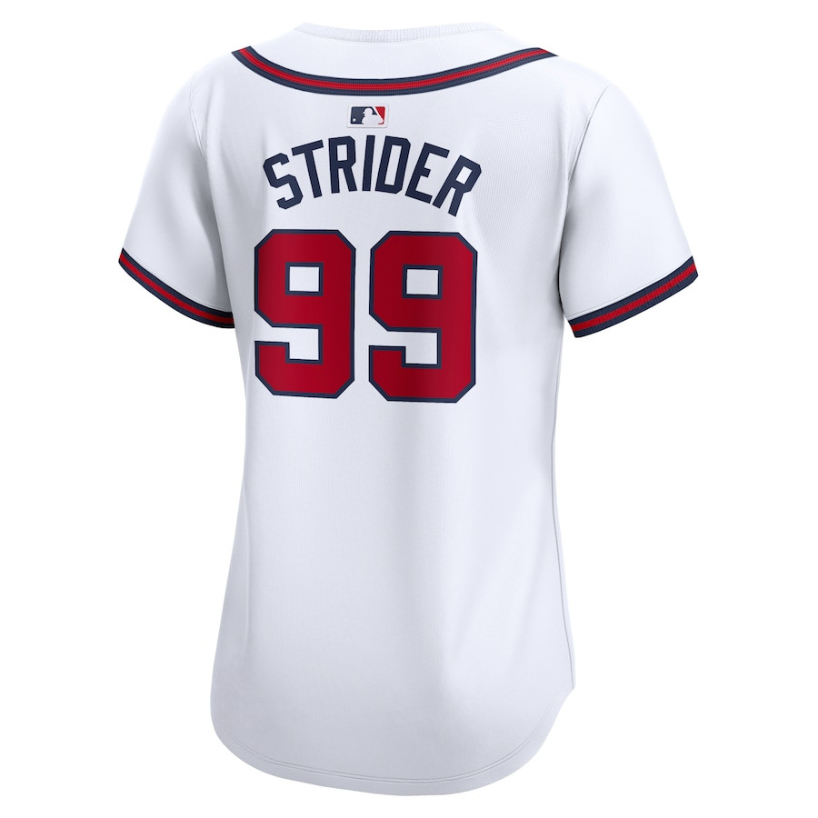 Spencer Strider 99 Atlanta Braves Home Limited Player White MLB Jersey Women's