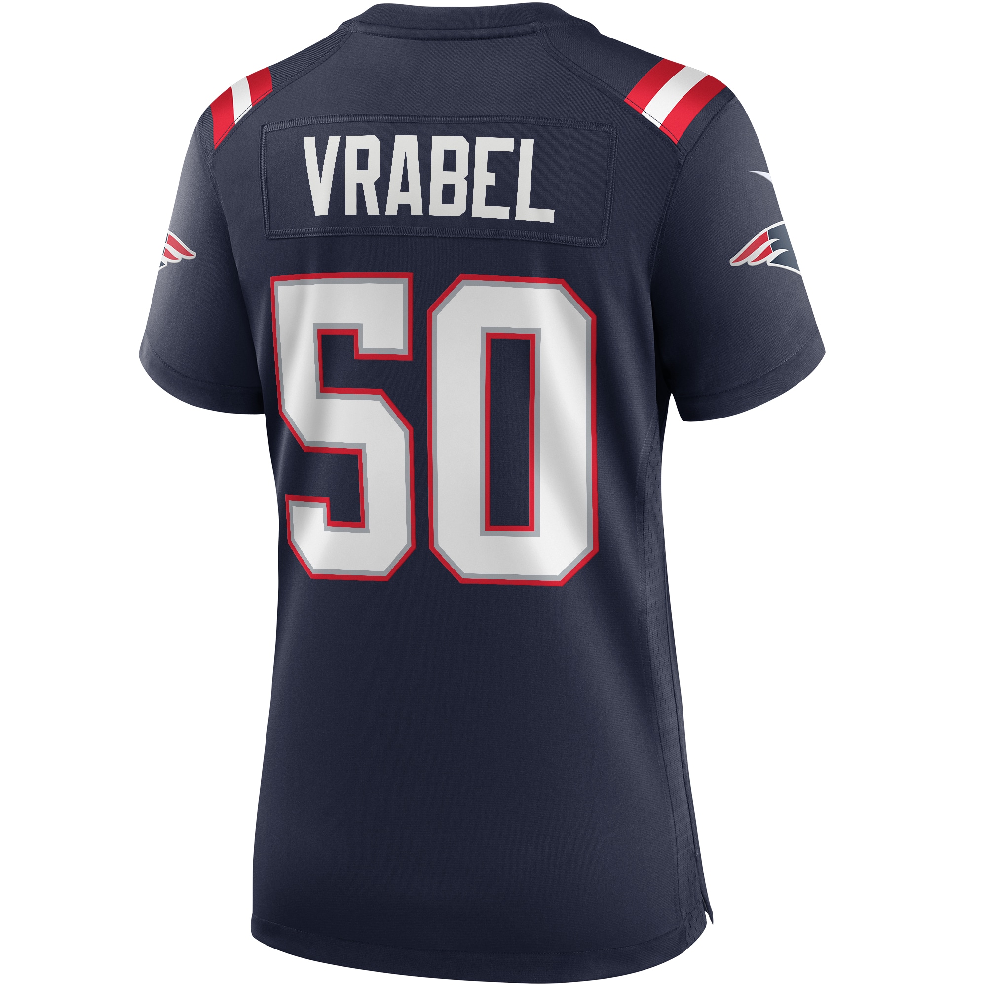 New England Patriots Mike Vrabel Navy Game Retired Player NFL Jersey Women's