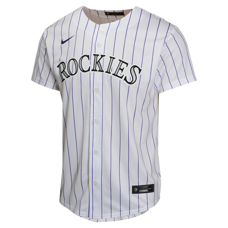 Charlie Blackmon 19 Colorado Rockies Home Game Player White MLB Jersey Youth