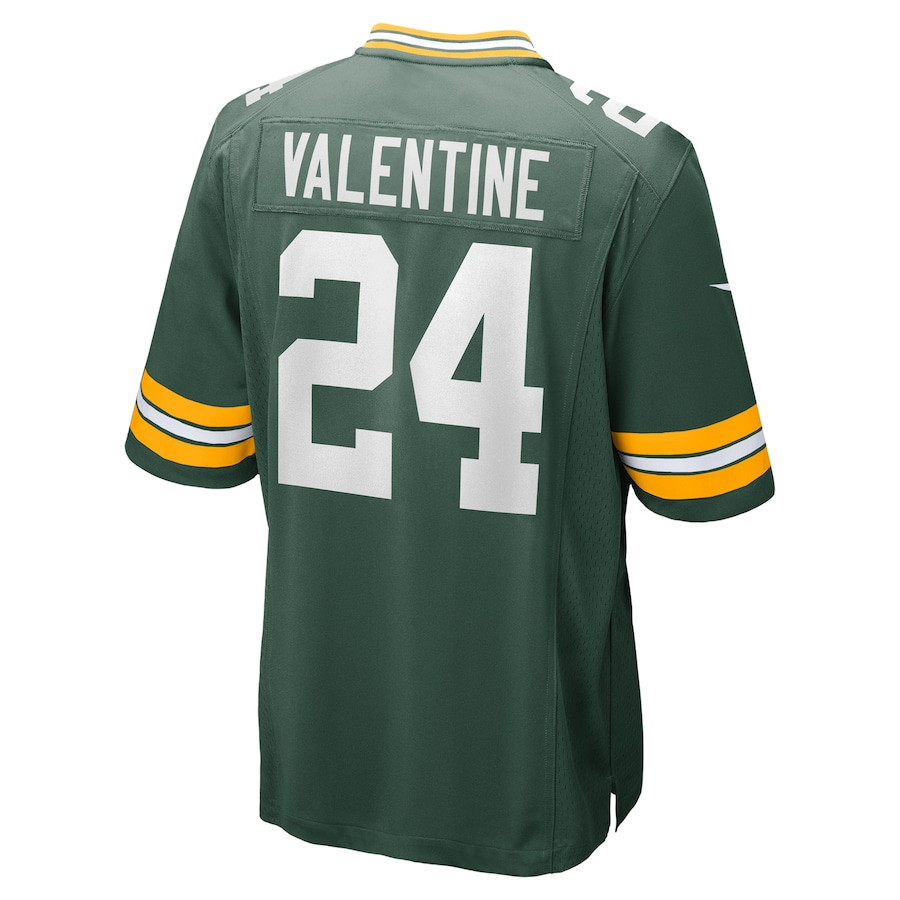 Carrington Valentine 24 Green Bay Packers Game Green NFL Jersey Men's