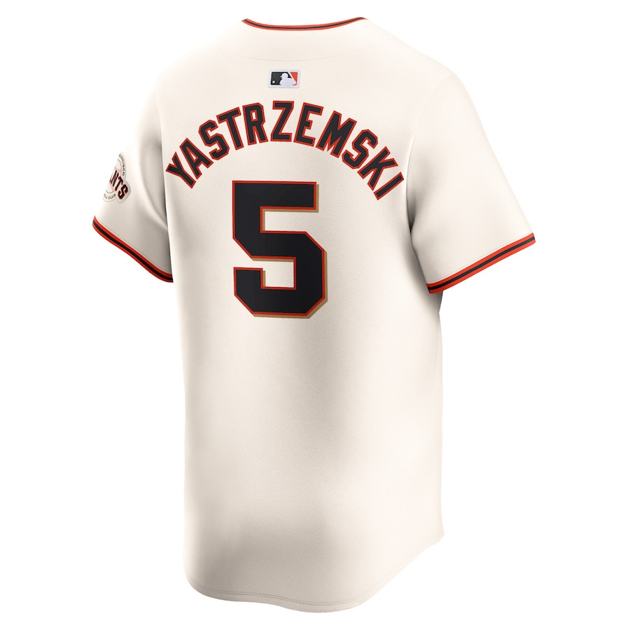Mike Yastrzemski 5 San Francisco Giants Home Limited Player Cream MLB Jersey Men's