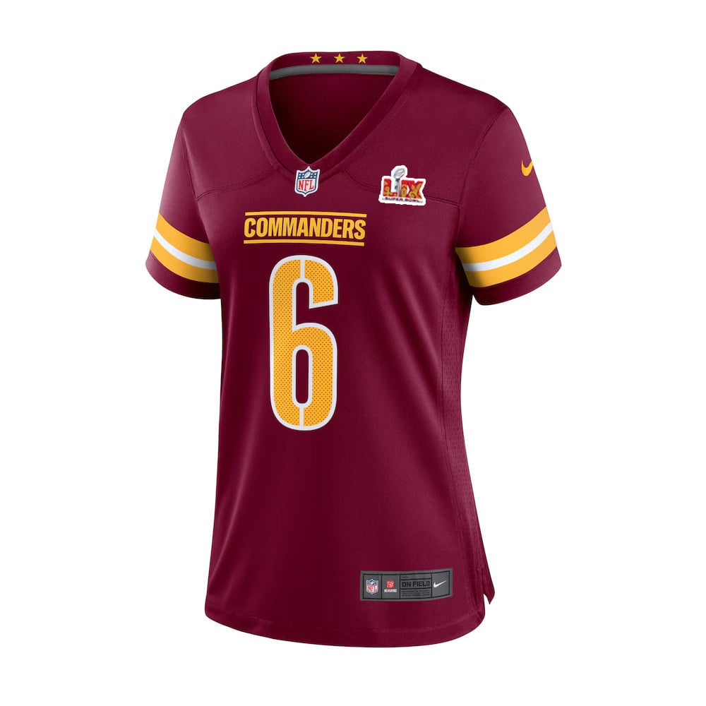 Dante Fowler Jr. #6 Washington Commanders Super Bowl LIX Burgundy NFL Jersey Women's