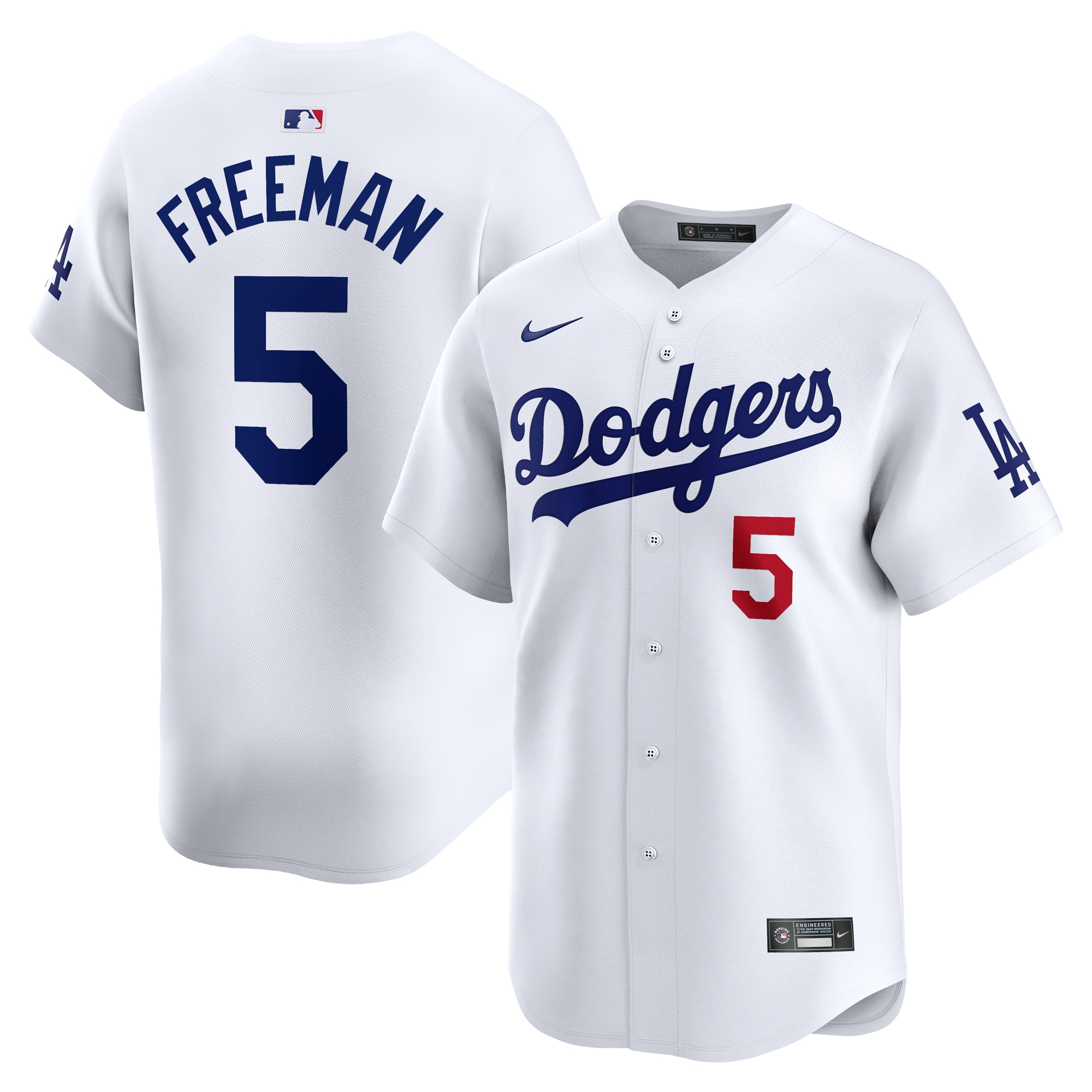 Los Angeles Dodgers Freddie Freeman White Home Limited Player MLB Jersey Youth