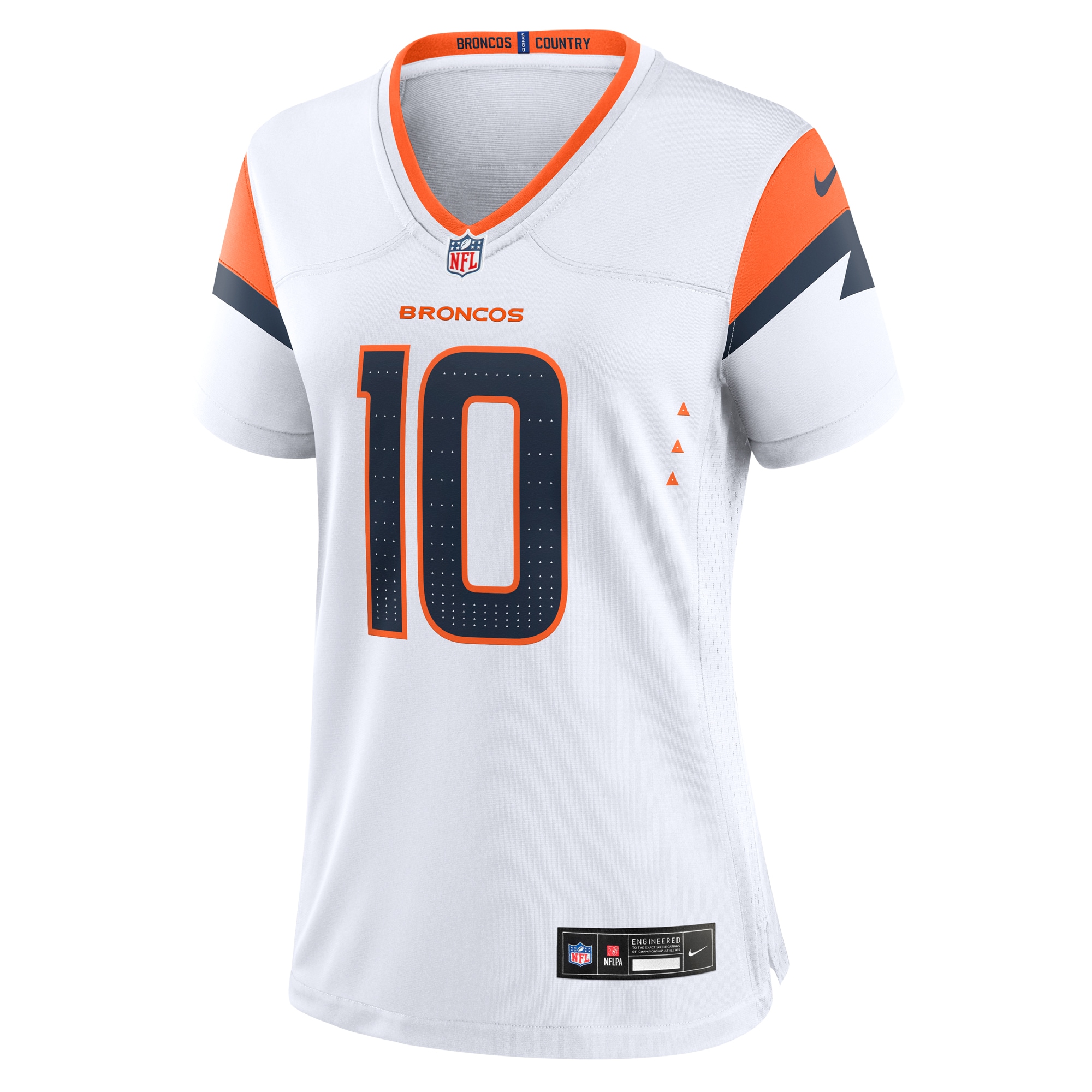 Denver Broncos Bo Nix White Game NFL Jersey Women's