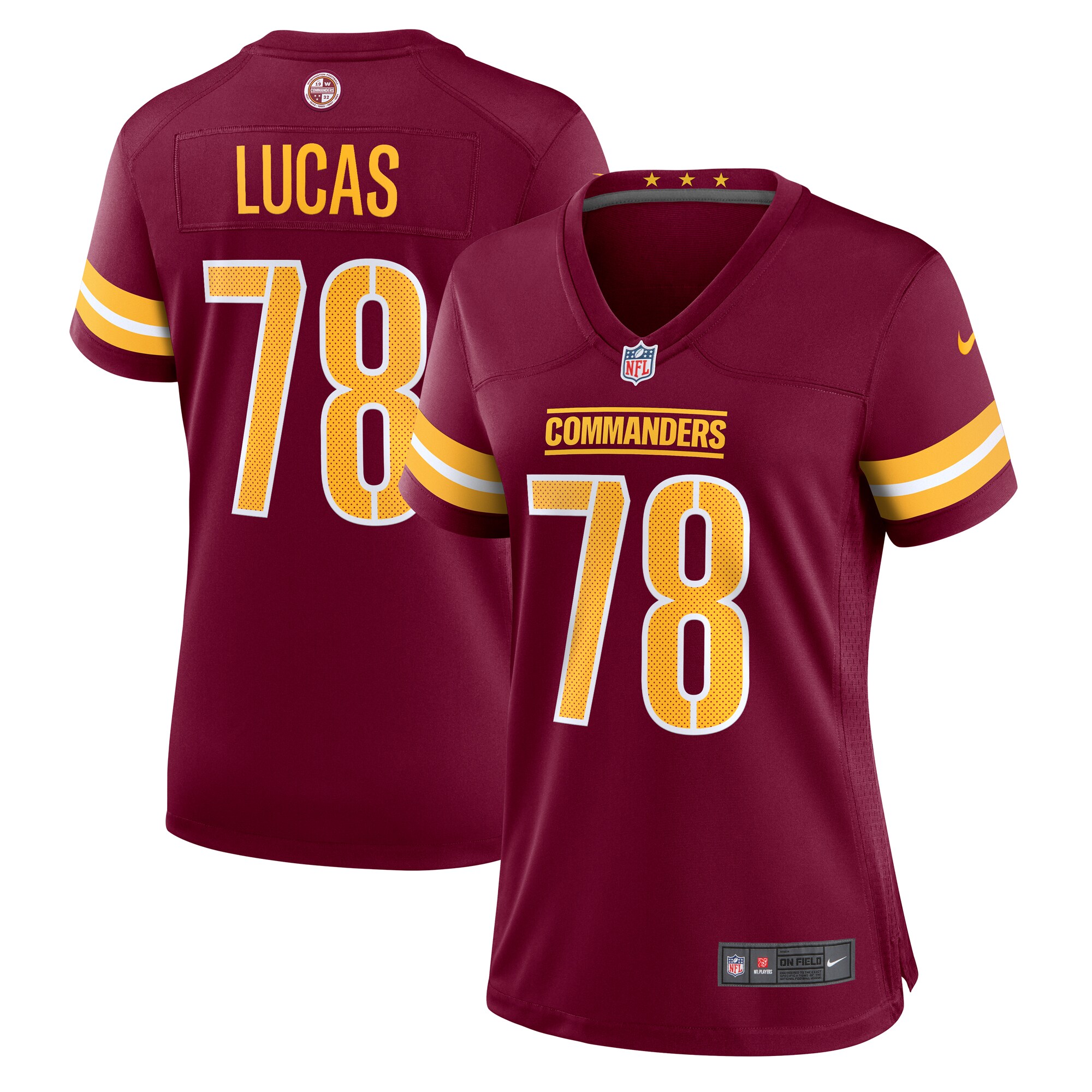Cornelius Lucas Washington Commanders Nike Women's Game Jersey - Burgundy