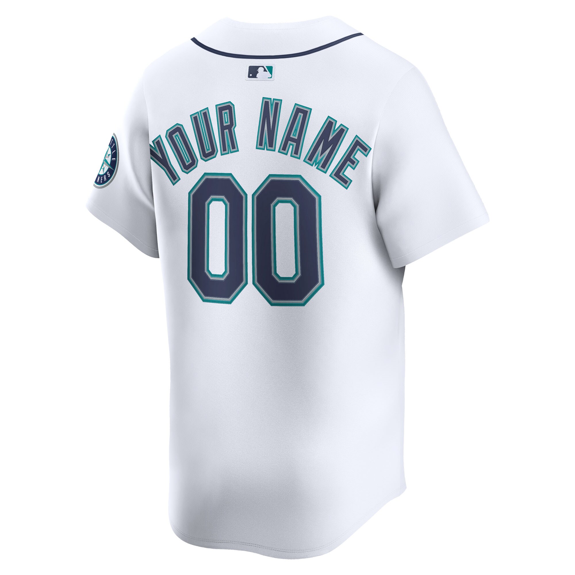 Seattle Mariners White Home Limited Custom MLB Jersey Men's