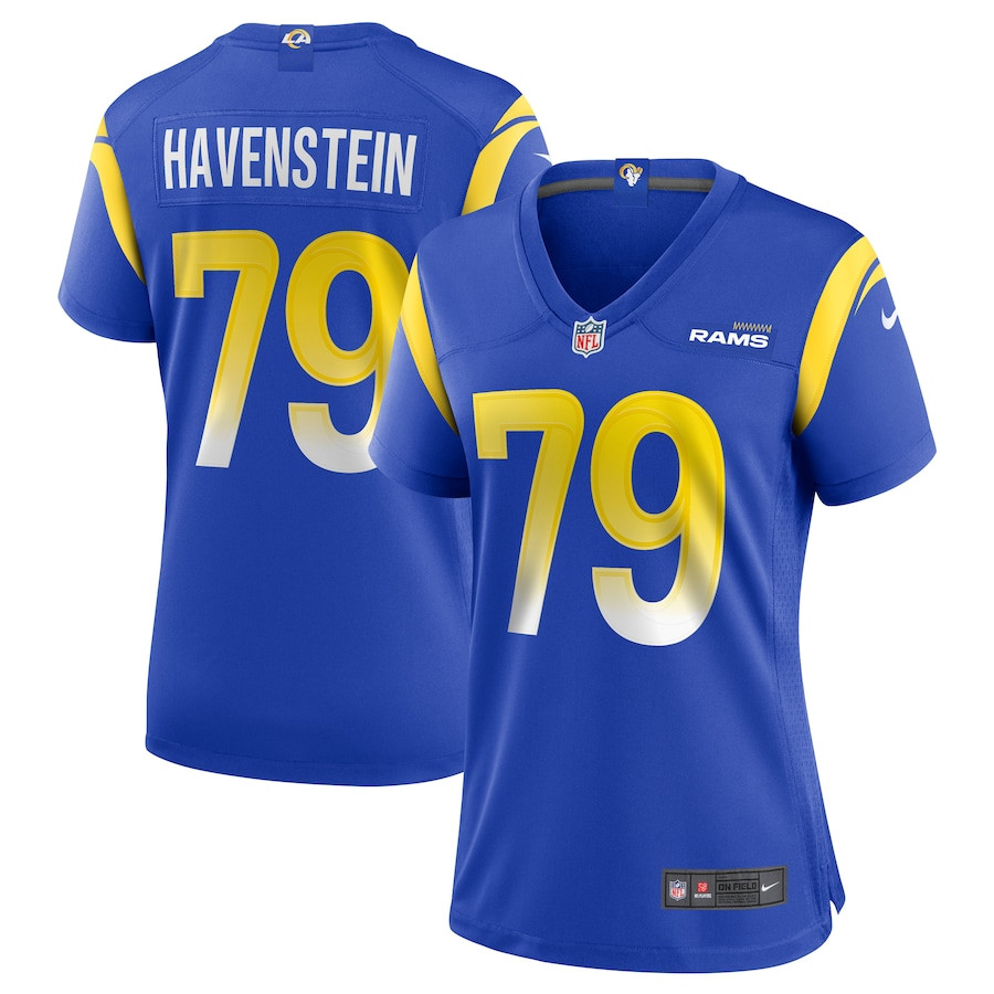 Rob Havenstein 79 Los Angeles Rams Game Royal NFL Jersey Women's