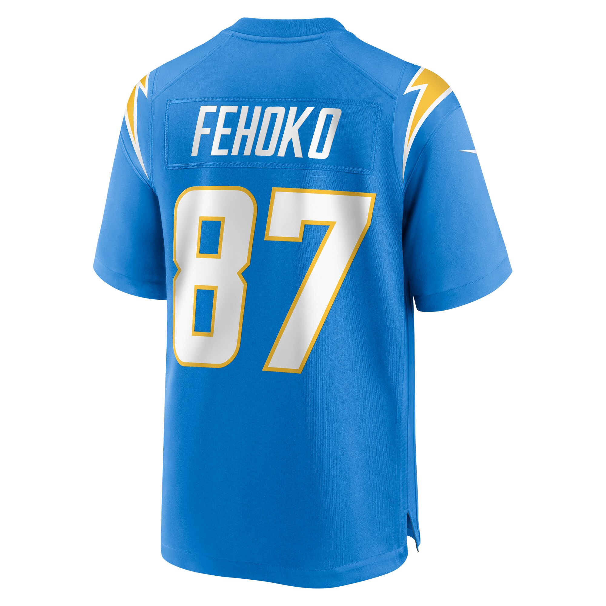 Los Angeles Chargers Simi Fehoko Powder Blue Game NFL Jersey Men's