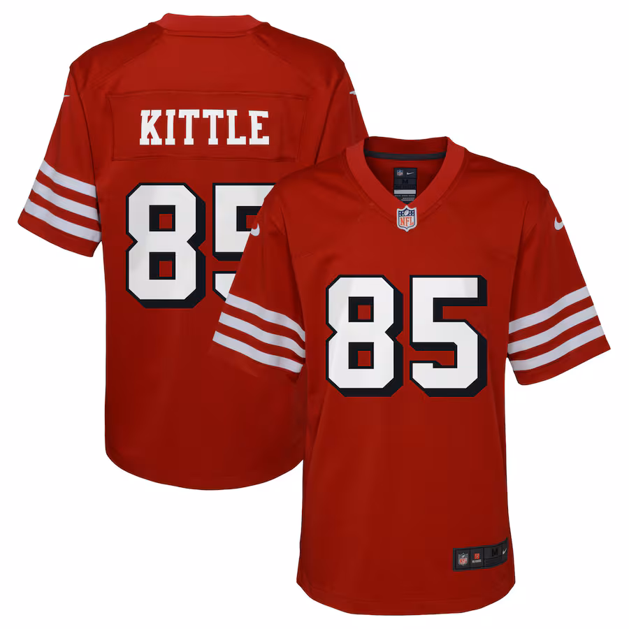 George Kittle San Francisco 49ers Nike Youth Game Jersey - Scarlet
