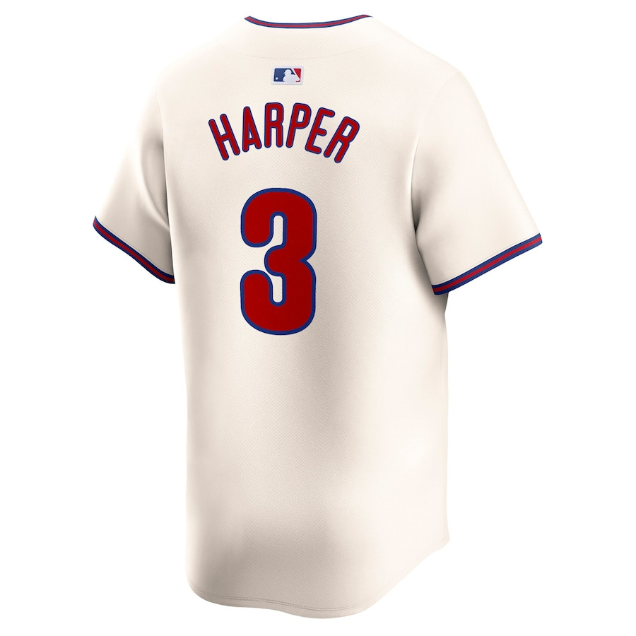 Bryce Harper 3 Philadelphia Phillies 3rd Alternate Limited Player Cream MLB Jersey Men's