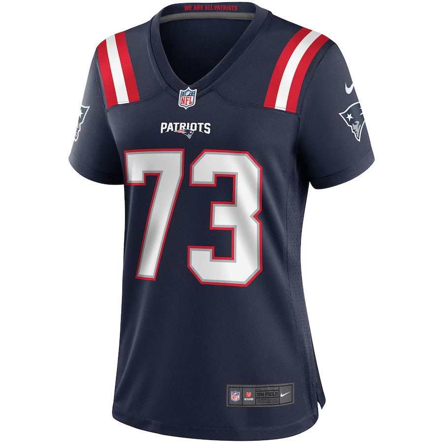 John Hannah 73 New England Patriots Game Retired Navy NFL Jersey Women's