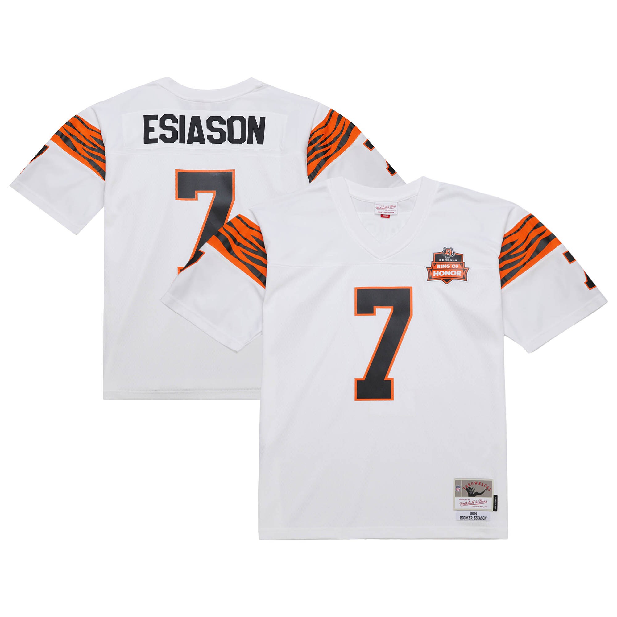 Cincinnati Bengals Boomer Esiason Mitchell Ness White 1984 Legacy NFL Jersey Men's