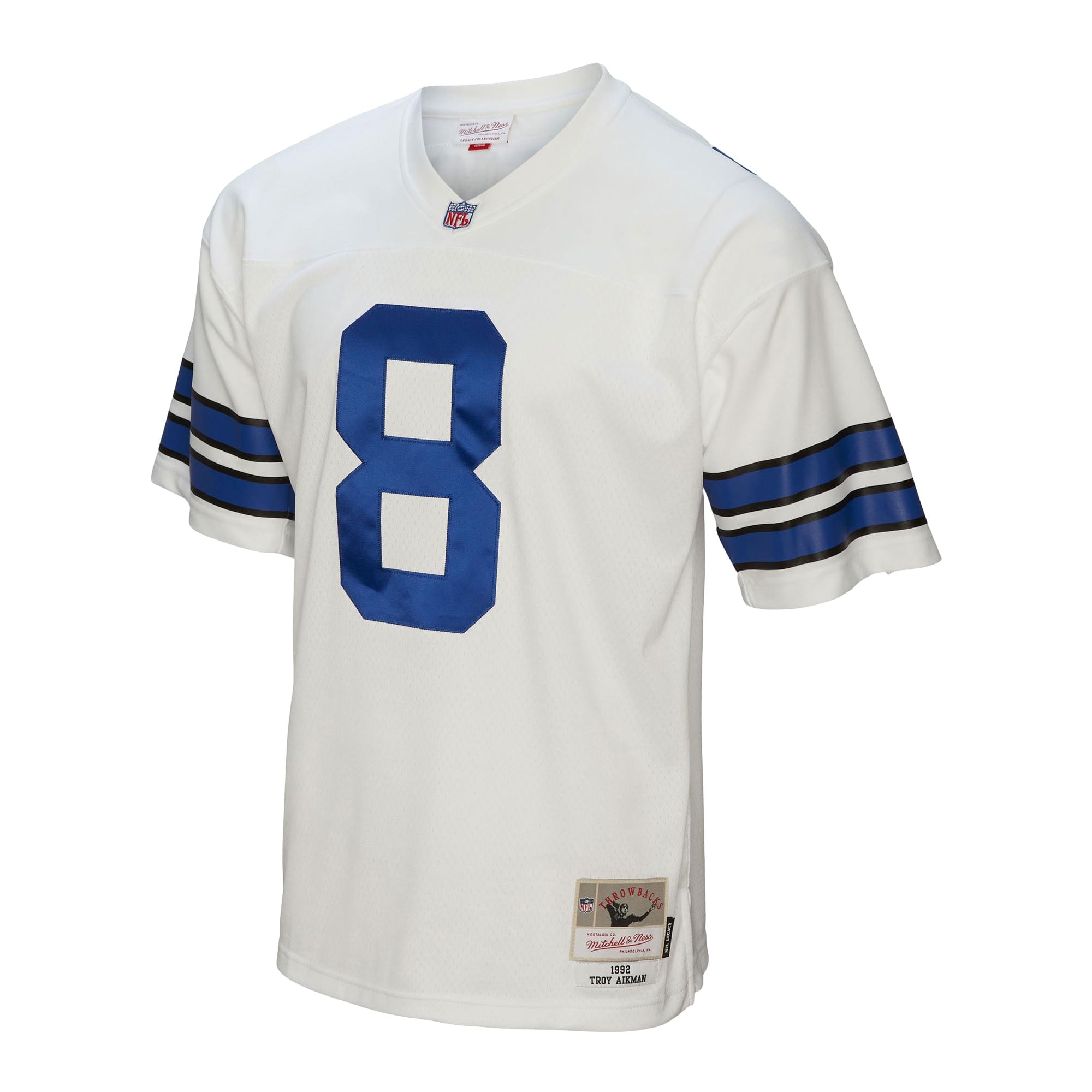 Dallas Cowboys Troy Aikman Mitchell Ness White Legacy NFL Jersey Men's