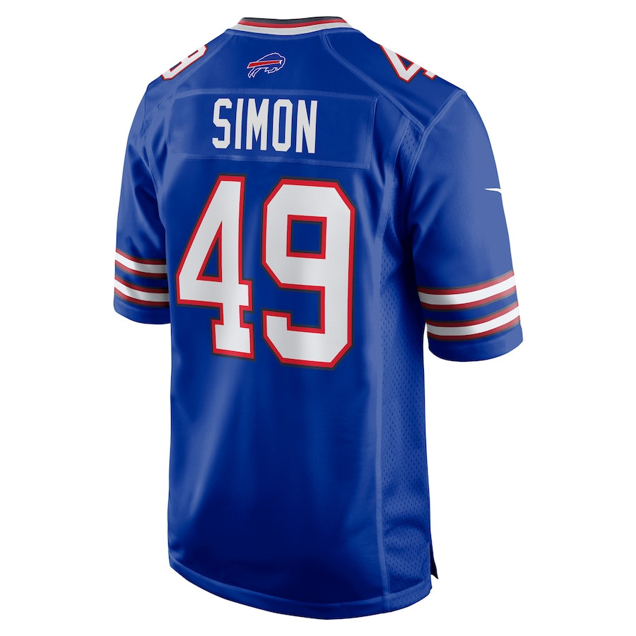 Shayne Simon 49 Buffalo Bills Game Royal NFL Jersey Men's