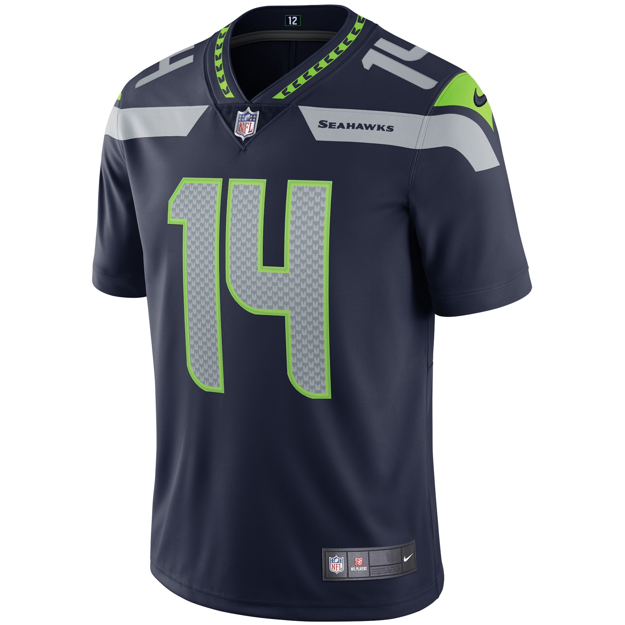 Seattle Seahawks DK Metcalf College Navy Vapor Limited NFL Jersey Men's