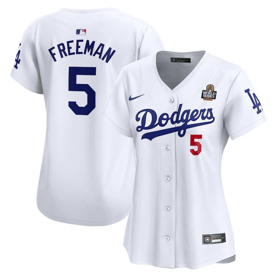 Freddie Freeman 5 Los Angeles Dodgers 2024 World Series Limited Player White MLB Jersey Women's