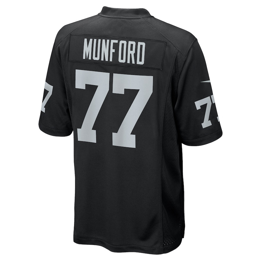 Thayer Munford Jr. 77 Las Vegas Raiders Team Game Black NFL Jersey Men's