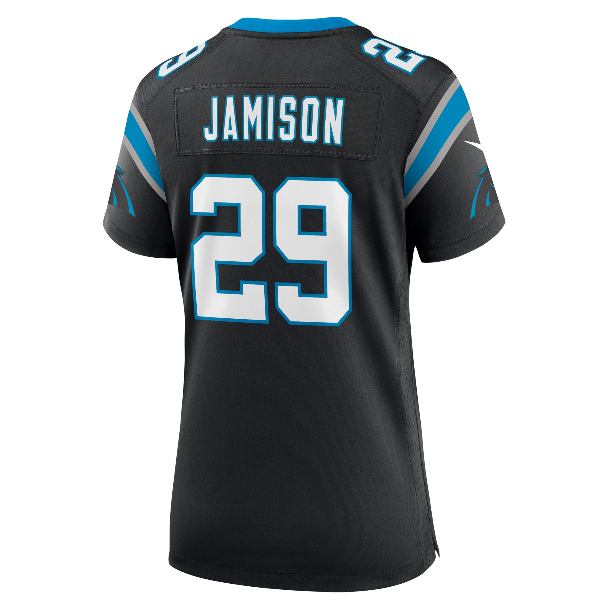 Carolina Panthers D'Shawn Jamison Black Team Game NFL Jersey Women's